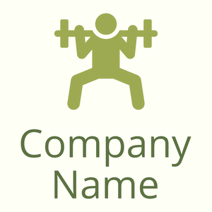 Weightlifting logo on a Ivory background - Sport
