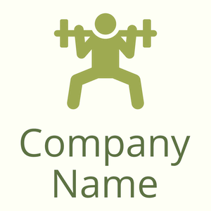Weightlifting logo on a Ivory background - Deportes