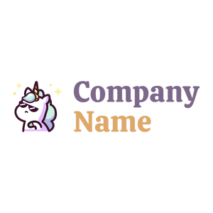 Cool Unicorn logo on a White background - Abstract