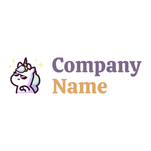 Cool Unicorn logo on a White background - Abstrato