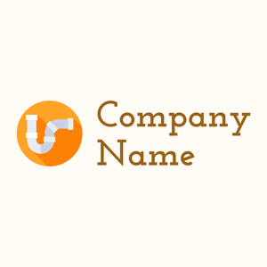 Plumber logo on a Floral White background - Entreprise & Consultant