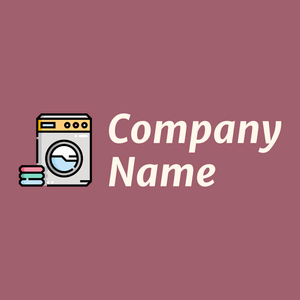 Washing machine logo on a Turkish Rose background - Limpieza & Mantenimiento
