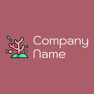 Coral reef logo on a Coral Tree background - Abstract