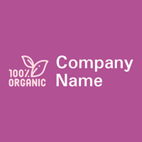 Organic logo on a Royal Heath background - Milieu & Ecologie