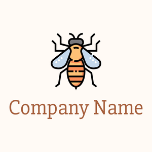 Insect logo on a Seashell background - Animales & Animales de compañía