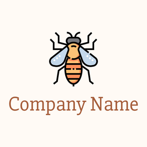 Insect logo on a Seashell background - Animali & Cuccioli