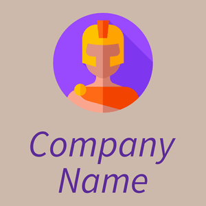 Gladiator logo on a Grain Brown background - Arte & Intrattenimento