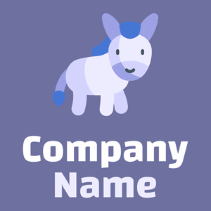 Donkey logo on a Scampi background - Animales & Animales de compañía