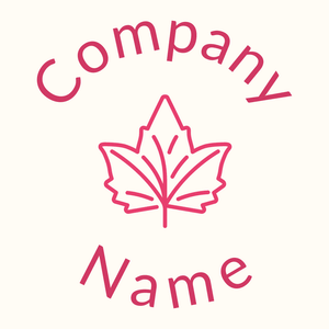 Maple leaf logo on a Floral White background - Floral