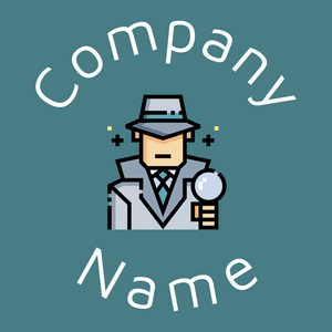 Private detective logo on a Paradiso background - Sécurité