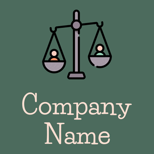 Scale logo on a Viridian Green background - Handel & Beratung