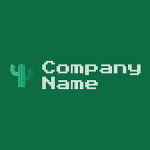 Jungle Green Cactus logo on a Jewel background - Bloemist
