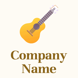 Guitar on a Floral White background - Divertissement & Arts