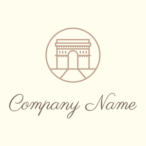 Arc de triomphe on a Ivory background - Arquitectura