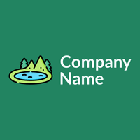 Lake logo on a Elf Green background - Landscaping
