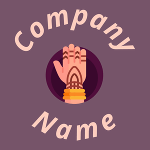 Mehndi logo on a Cosmic background - Religieus