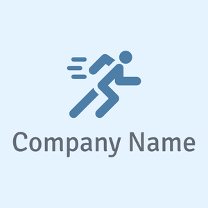Running logo on a Alice Blue background - Esportes