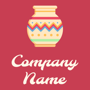 Pot logo on a Mandy background - Educación