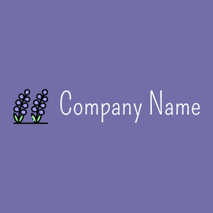 Lavender logo on a Scampi background - Blumen