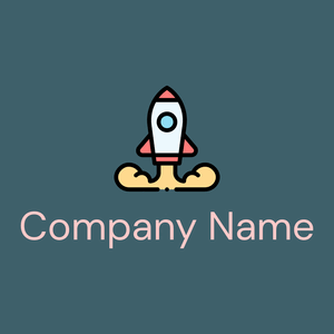Rocket logo on a Bismark background - Abstracto