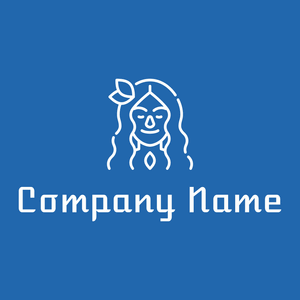 Nymph logo on a Cerulean Blue background - Abstrato