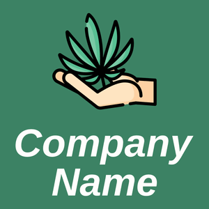Cannabis logo on a Viridian background - Medicina & Farmacia