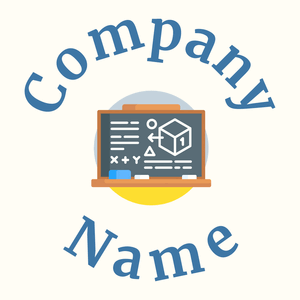 Chalkboard logo on a Floral White background - Educación