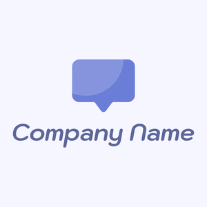 Speech bubble logo on a Ghost White background - Domaine des communications