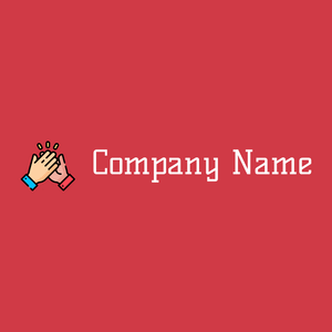 High five logo on a Mahogany background - Abstrait
