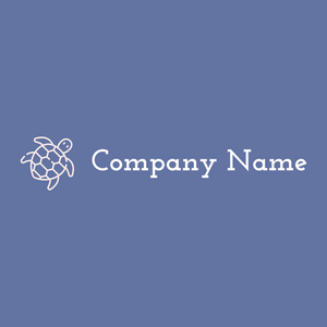 Hawksbill turtle logo on a Waikawa Grey background - Dieren/huisdieren