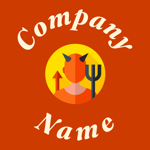 Devil logo on a Tenne (Tawny) background - Religieus