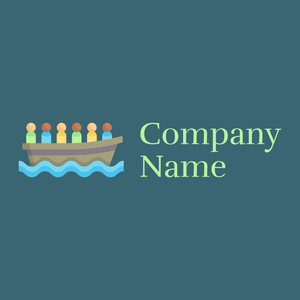 Boat logo on a Ming background - Community & No profit