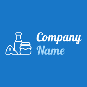 Outlined Dairy products logo on a Denim background - Agricultura