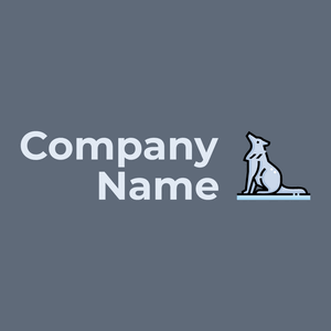 Wolf logo on a Blue Bayoux background - Dieren/huisdieren