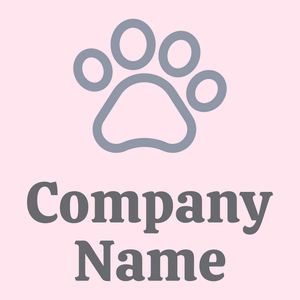 Pawprint on a Lavender Blush background - Animais e Pets