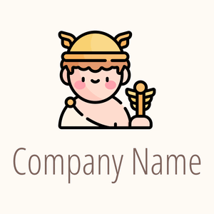 Hermes logo on a Floral White background - Religious