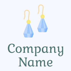 Earring logo on a Alice Blue background - Mode & Beauté