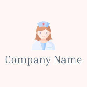 Nurse Person logo on a Seashell background - Médicale & Pharmaceutique