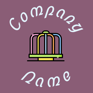 Merry go round logo on a Mauve Taupe background - Giochi & Divertimento