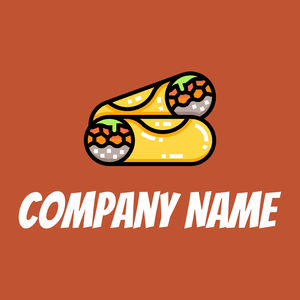 Burrito logo on an orange background - Essen & Trinken