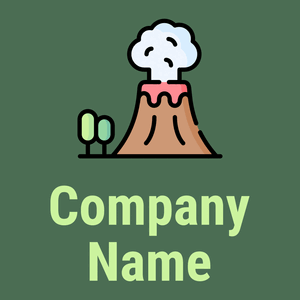 Volcano logo on a Como background - Landschaftsgestaltung