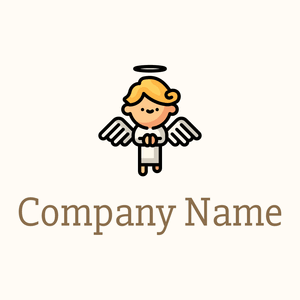 Angel on a Floral White background - Religiosidade