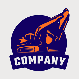 orange excavator logo - Costruzioni & Strumenti