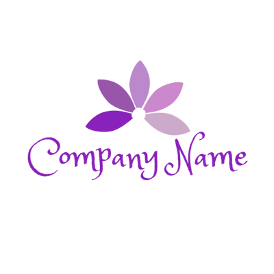 Logotipo de pétalas roxas spa - Floral