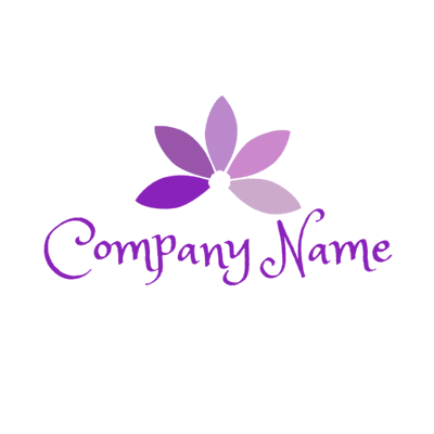 Abstract spa purple petals logo - Florale