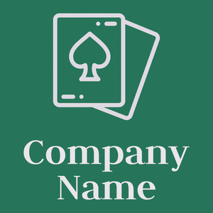 Ace of spades on a Sea Green background