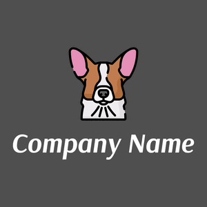 Corgi logo on a Liver background - Animales & Animales de compañía