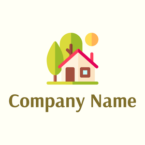 House logo on a Ivory background - Florale
