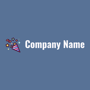 Confetti logo on a Kashmir Blue background - Entretenimento & Artes