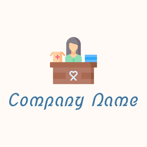 Hospital logo on a Seashell background - Medical & Pharmaceutical